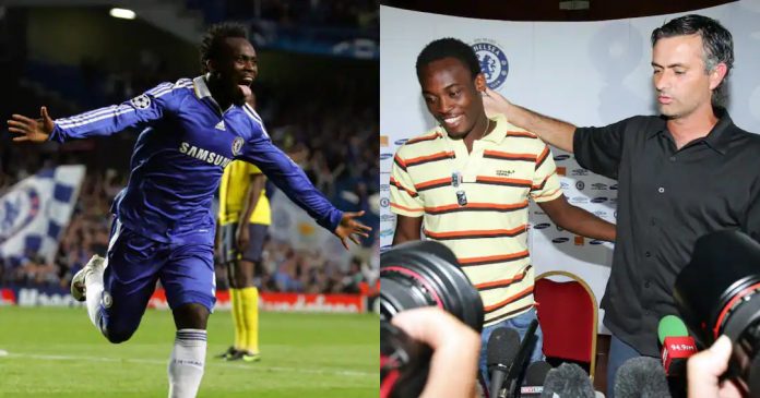 Chelsea celebrates Michael Essien